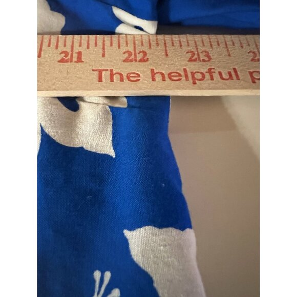 Vintage 60s/70s Ui-Makai bright blue Hawaiian shirt L streetwear resort vacation - Picture 6 of 8